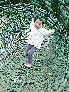 公園の遊具で